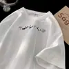 Camiseta de Manga Corta con Estampado de Panda Rojo tipo Waffle para Hombre, Nueva Tendencia de Verano Juvenil, Casual Holgada de Media Manga