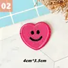 Flor de Carita Sonriente Curación Bordado Autoadhesivo Stickers. Decoración Transfronteriza para Cuaderno, Computadora, Teléfono, Ropa DIY