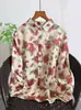 Cardigan de Ramio Puro con Estampado Digital para Mujer, Manga Larga, Talla Grande, Estilo Holgado y Delgado, Novedad Otoño 2026