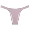 Nova Roupa Íntima Feminina de Comércio Exterior, Calcinha de Cor Sólida com Acabamento em Seda, Estilo Tanga de Cintura Baixa, que Molda o Quadril, Estilo Europeu e Americano F008