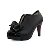Zapatos de tacón alto para mujer, estilo dulce con lazo, para comercio exterior, primavera temprana 2026, disponibles en tallas 40-48