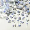 Nueva Serie Azul Puro Deseo Accesorios para Uñas Estilo Antiguo de Alta Gama Componentes Luminosos Elegantes para Uñas Paquete de Materiales Mixtos