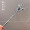 Gancho de cabelo de metal prateado Novo estilo chinês High-end Women's Hairpin Hairpin Simple Modern Cool Hair Hairpin Headwear