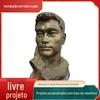 Escultura de cimento feita em fábrica campus quadrado figura ao ar livre retrato imitação cobre FRP paisagem escultura