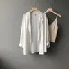 Blazer de Gasa Protector Solar Estilo Coreano para Mujer, Delgado para Primavera y Verano, Estilo Británico de Nicho, Traje Pequeño Holgado y con Caída