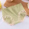 Renda Elegante com Boca Larga na Cintura e Calcinhas Femininas Confortáveis Sem Marcas Cor Elegante Morandi Roupa Íntima