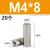 Acero Inoxidable 304 Columna de Tornillo Prisionero Hexagonal de Cabeza Única Columna de Tuerca Extendida de Doble Paso Columna de Aislamiento M2M3M4M5M6M8