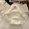Braguitas de mujer de algodón puro con lazo y entrepierna extendida, estilo crema [10A antibacteriano]