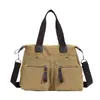 Bolso de hombro de lona de gran capacidad para mujer, adecuado para el trabajo, se puede usar como bolso de mano o bolso cruzado, bolso tote simple y versátil