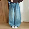 Jeans Modernos Estilo Coreano para Niñas 2026 Primavera/Otoño Nuevos Pantalones Rectos para Niños Nuevos Pantalones de Pierna Ancha para Niños Medianos/Grandes