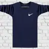 Camiseta de Manga Larga para Hombre de Otoño de Edad Media Cuello Redondo Holgada Talla Extra Grande Ropa de Otoño Camisa Básica para Hombres Gordos
