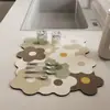 Tapete Drenante de Tierra de Diatomeas Flor de Macaron, Tapete Absorbente Irregular Estilo Ins para Cocina, Tapete Antideslizante para Mesa, Control de Agua para Vajilla