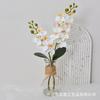 Flor Artificial Água Falsa Dois Garfos Phalaenopsis Bonsai Flor Artificial Decoração de Interior Decoração Casa Sala de Estar Estudo Vaso Simulado