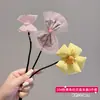 Palillo para Moño de Flor para Niños, Accesorio para Moño Perezoso para Niñas, Lindo Moño de Flor para el Cabello, Accesorio de Flor para el Cabello