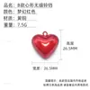 Nuevo Estilo Colgante de Corazón Colorido Lacado Encanto de Corazón Melocotón Brillante Decoración en Forma de Corazón Llavero Accesorios para Joyería DIY Venta al por Mayor