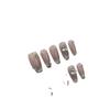 Nova Handmade Nail Art Wear Nail Art Patch Francês Cristal Olho de Gato Bursting Flash Diamante Nu Cor Branco Removível