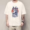 Camiseta de Verano para Hombre de Una Pieza Estampada Luna Ligera Oda Manga Corta y Bestias Campesinas Kedo Animación Ropa Circundante