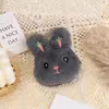 Broche de cabeza de conejo de peluche de dibujos animados accesorios accesorios muñeca muñeca pin lindo conejo blanco accesorios de ropa al por mayor