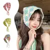 Turbante Retro Francês Feminino Verão Doce Bonito Crochê Estilo Artístico Faixa de Cabelo Tricotado Feito à Mão Hot Girl Triângulo Tidal Scarf