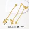 Chapado en cobre con oro de 18 quilates, con un colgante de borla de calabaza de circonio, diseños de mariposa, luna y estrella, adecuado para pulseras de cristal DIY, joyería de media cadena y componentes de accesorios