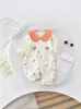 Nuevo Estilo Mameluco para Bebé Niña, Primavera y Otoño, Estilo Princesa Súper Lindo, Ropa para Exteriores, Trendy Traje para Gatear, Mono de Manga Larga para Bebé