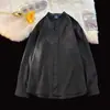 Camisa de Manga Larga de Color Sólido Estilo Coreano Otoño 2024 para Niños y Niñas Ins Retro Holgada Nicho Delgada Abrigo Moderno