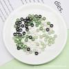8mm Letras Maiúsculas Redondas para Bolo Furo Reto Contas Concha de Água Doce Jade Negro Jaspe Joias DIY Contas para Usar