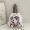 Bolsa de almacenamiento linda caricatura bolsillo con cordón bolsa para lonchera gran capacidad bolsa de cosméticos bolsa de lona portátil primera generación de pelo