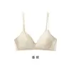 Ropa Interior de Seda Tianchan para Mujer, Estilo Delgado de Verano, Recogido para Pecho Pequeño, Sujetador sin Aros, Sujetador de Seda Roja de Morera Transpirable