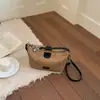 Bolso Tejido de Paja Arcoíris Nuevo 2026 para Mujer, Bolso de Mano Rayado de Moda, Bolso de Hombro Ligero Versátil de Alto Valor