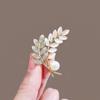 Broche de Flor Folha Animal Fashionável e Elegante Coreano para Mulheres, Alfinete de Gola de Alta Qualidade, Corsage, Acessórios para Lapela de Casaco