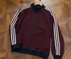 Sudadera con capucha de punto gofre estilo deportivo americano para hombre y mujer, nuevo estilo de otoño, chaqueta abrigo holgada casual a rayas con cuello alto