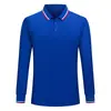 Camisa polo de manga comprida personalizada outono e inverno gola lapela macacão camiseta bordado de logotipo de equipe estampa de camisa cultural masculino e feminino
