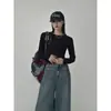 611 # Liquidación Seis Uno Cuatro Felicidad Marca Camiseta de Cuello Redondo Ajustada Adelgazante Capa Interior Hombro Normal Superior Básico de Base