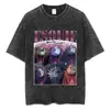 Camiseta Lavada Retro 33 Expacim 33 de Juego Claire Obscur para Hombres y Mujeres Casual Algodón Oversize de Alta Calidad