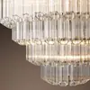 Casa Blanco Aritzia Villa de luxo leve estilo francês vintage sala de jantar e estar lustre de vidro multicamadas artístico