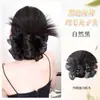 Peruca Coque de Flor com Presilha para Mulheres, Estilo Preguiçoso com Rabo de Cavalo Baixo Plumoso e Acessório de Cabelo com Laço, Coque Peruca Volumoso para a Parte de Trás da Cabeça