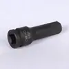 Hexágono soquete 1/2 pistola de ar comprimido de uma peça cabeça de lote pneumática hexagonal chave de fenda manga ameixa manga hexagonal pistola de ar terno lote