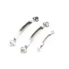 Tirador de Mueble Tirador Manual Europeo Blanco Simple Tirador de Armario Tirador de Puerta de Cajón de Gabinete de Cocina Tirador de Acero Inoxidable