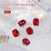 Joyería de Pedrería para Uñas 2025 Nuevo Modelo Pedrería de Aleación Deslumbrante Cristal de Colores Corazón Inclinado Pedrería Cuadrada Gruesa para Uñas Venta al por Mayor