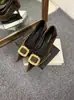 2026 Estilo Nuevo Estilo Maduro Punta Cuadrada Hebilla Cuadrada Corte Bajo Zapatos de Salón Tacones Altos Franceses