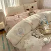Juego de Ropa de Cama de Gasa de Doble Capa Clase A para Niños de Cuatro Piezas Modelo Nuevo 2025 Funda de Edredón Individual para Dormitorio Estudiantil Juego de Tres Piezas 3