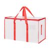 Saco de Mudança Transparente Grande Feito de Material Tecido de PP Espesso, Bolsa de Bagagem Grande para Mudança de Capacidade, Bolsa Portátil para Armazenamento de Roupas e Colchões