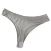 Tanga Sin Costuras para Mujer, No Aprieta, Color Sólido, Algodón Puro, Sexy, Deportivo, Tiro Bajo, Acanalado
