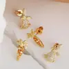 Brincos de cenoura tridimensionais da moda, campeões de vendas transfronteiriços, nicho, versáteis, com design de coelho personalidade, joias de brincos requintadas