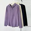 Chaqueta con capucha simple ajustada de talla grande para primavera 100 kg Sudadera informal para mujer 9565