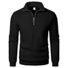 Camisa Polo con Cremallera Transfronteriza Cuello Polo Sudadera Pesada de Terciopelo Otoño e Invierno Casual Deportiva Holgada Chaqueta con Media Cremallera para Hombres y Mujeres