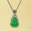 Collar con colgante de calabaza de alta calidad, imitación de jade, hebilla de paz, frijoles verdes, tarjeta de nada, fabricantes, venta al por mayor