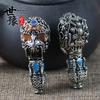 Accesorios Xizang Aleación de plata Xizang goteo de aceite Dapeng Pájaro de Ala Dorada Estatua de Buda cabeza de Buda tridimensional estrella Luna Bodhi joyería DIY