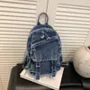Bolsa de pecho pequeña de lona de mezclilla vintage para mujer, adecuada para viajes, uso al aire libre, bolsa cruzada de gran capacidad, bolsa casual para el teléfono del día a día, moderna